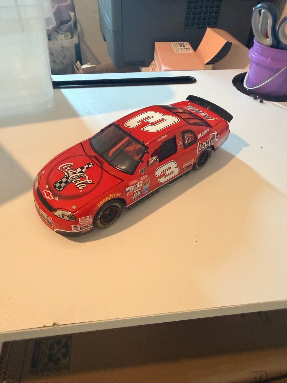 Coca Cola Red #3 Die-Cast Race Car Toy